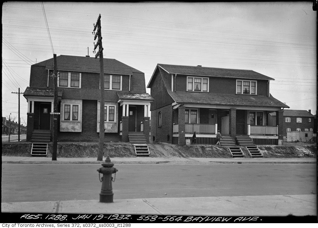 Bayview and Belsize homes fromt Jan 1932 tor city archives