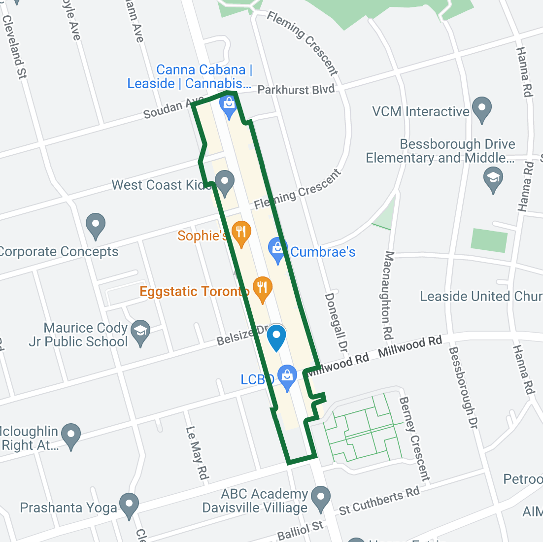 Map of Bayview